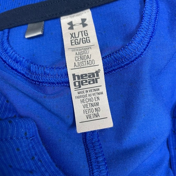 Under Armour Royal Blue with Small Black Polka Dots Golf Polo Size XL - Picture 3 of 6